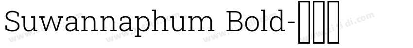 Suwannaphum Bold字体转换